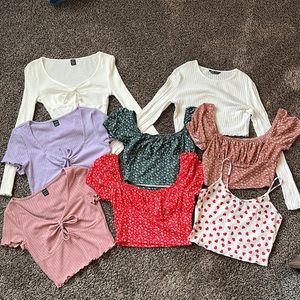 Shein Crop Bundle - 8 Items - Size Small